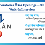 Milan Laboratories में 96+ Openings – 6th Oct 2024 Walk-In Interview